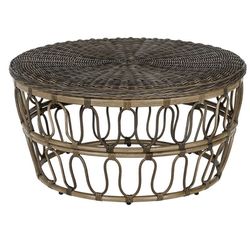 Hampton Bay GIA Round Wicker Outdoor Accent Table