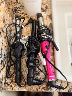 Lot of 3 Curling Irons