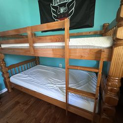 Bunk Bed Frame With Mattresses FOR SALE