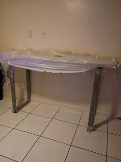 Console Table with Metal Legs