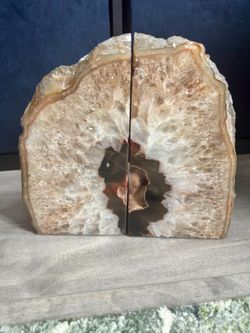 Crystal Agate Geode Bookend