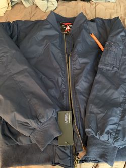 Navy Blue Flight Jacket XL (Brand New never worn)