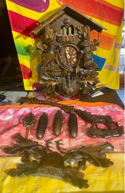 Black Forest Hunter West Germany Cuckoo clock Albert Schwab Karlsruhe