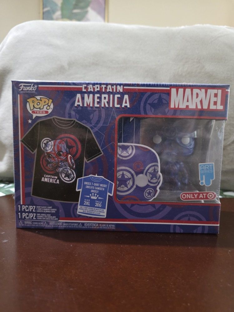 Funko Pop Captain America With Xl Shirt Target Exclusive