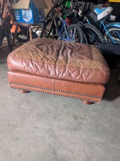 Leather Ottoman