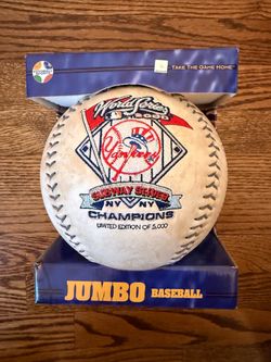 2000 Fotoball Sports Jumbo Baseball New York Yankees World Series Champions 6.5"