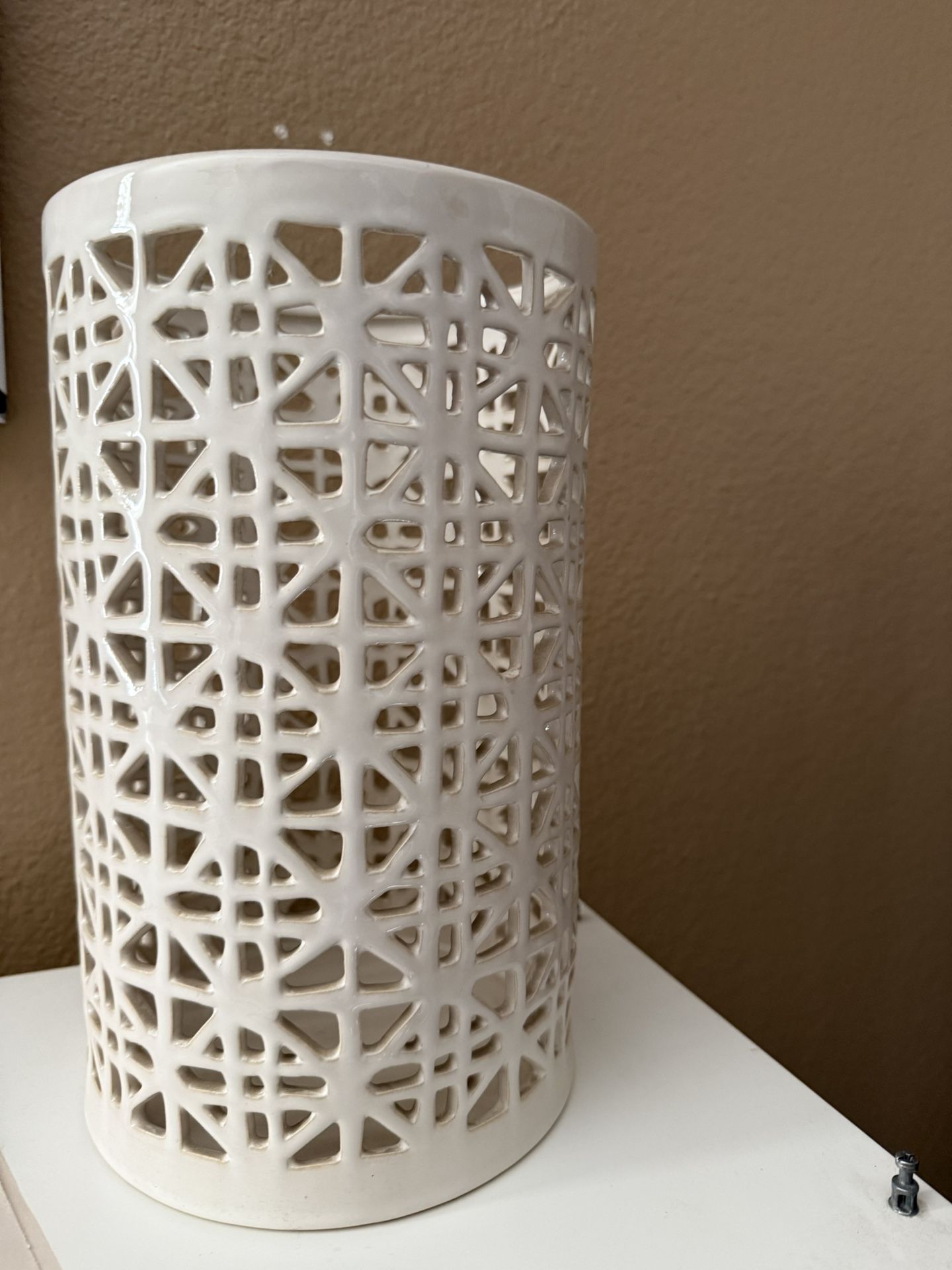 Modern White Container Or Vase
