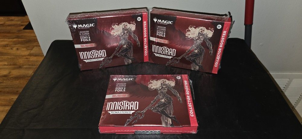 EMPTY Innistrad Remastered COLLECTORS BOOSTER boxes.