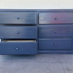 Large 6 Drawer Grey Pine