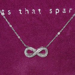 Infinity Natural  Diamond Necklace 