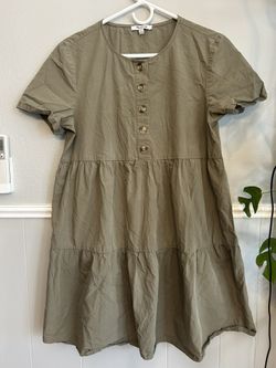 Women’s Madewell Button Dress Medium 