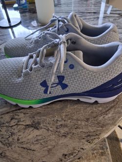 Under Armour Running Sneakers Gray Blue Green