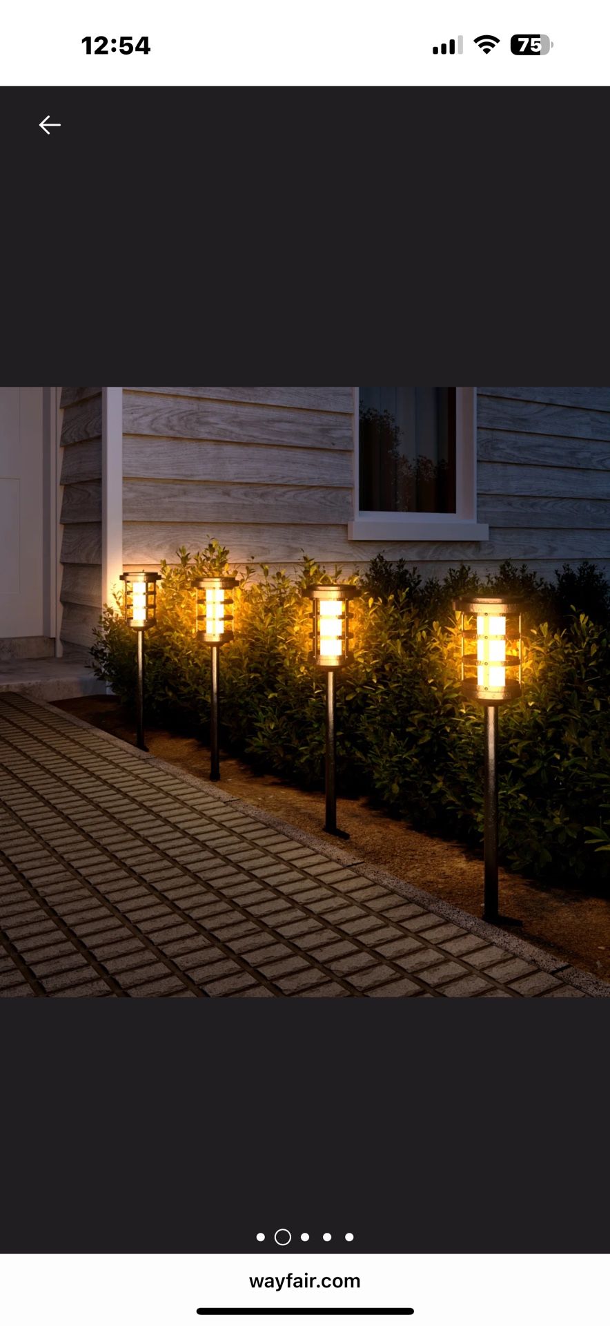 New in box grandpatio Matte Black Solar Powered Integrated LED Aluminum Pathway Light Pack (Set of 4)