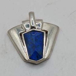 Vintage Sterling and Lapis Pendant, 