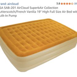 19" High Full Size Air Bed with Built-In Pump Brand New