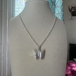 Chain with 925 silver butterfly pendant Italy