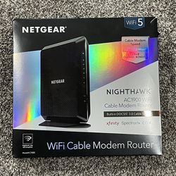 NETGEAR ‘Nighthawk AC1900’ Black WiFi Cable Modem Router (C7000v2)
