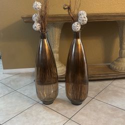 Glass Flower Vase Floor Standing 