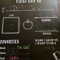 First Day Of School Board