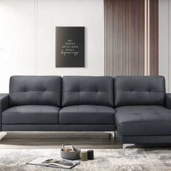 Top Grain Leather Sectional Sofa