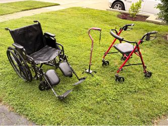 Wheelchair, rollator, cane