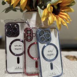 ❗️❗️New 📱Iphone 16, 16 Plus, 16 Pro, 16 Pro Max Clear Electroplated Cases With Camera Lens Protection ❗️❗️