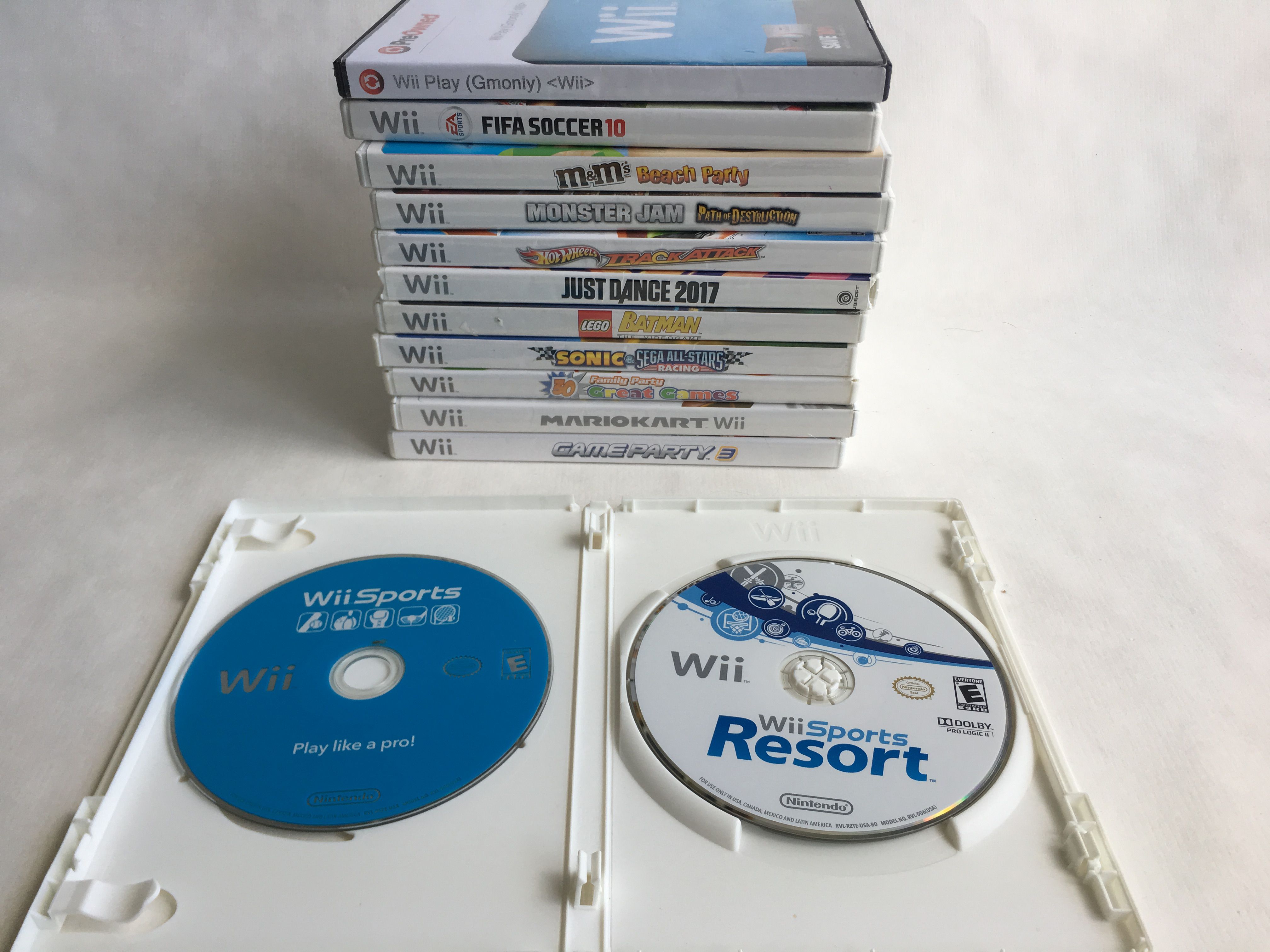 Wii Games - Mario Kart, Wii Sports Resort, Just Dance,PLEASE click "READ MORE" in description for full list of games