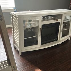 Tv stand with electric heater