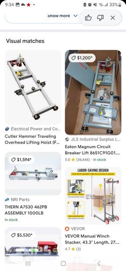 Eaton Magnum circuit-breaker overhead lifting system,