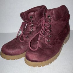 White Mountain PASCALE Burgundy Hiking Boots 