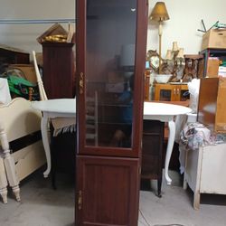 Vintage Lighted Curio Cabinet