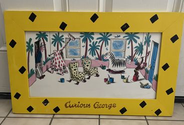 Framed Curious George Wall Art