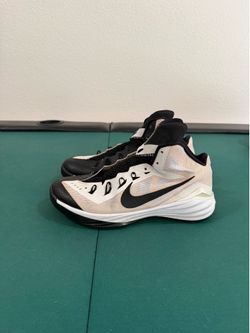 Nike Hyperdunk 2014 Mens 9.5 White Black 653640-100 Lunarlon Basketball Shoes Hi Top