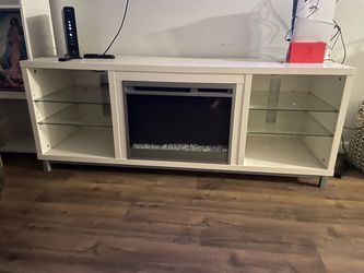 Fireplace tv stand
