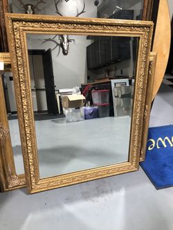 Large Mirror With Detailed Framing