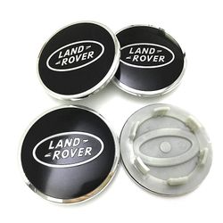 Set of 4pcs 62mm LAND ROVER | RANGE ROVER Black Center Wheel Hubs Hubcaps Emblem