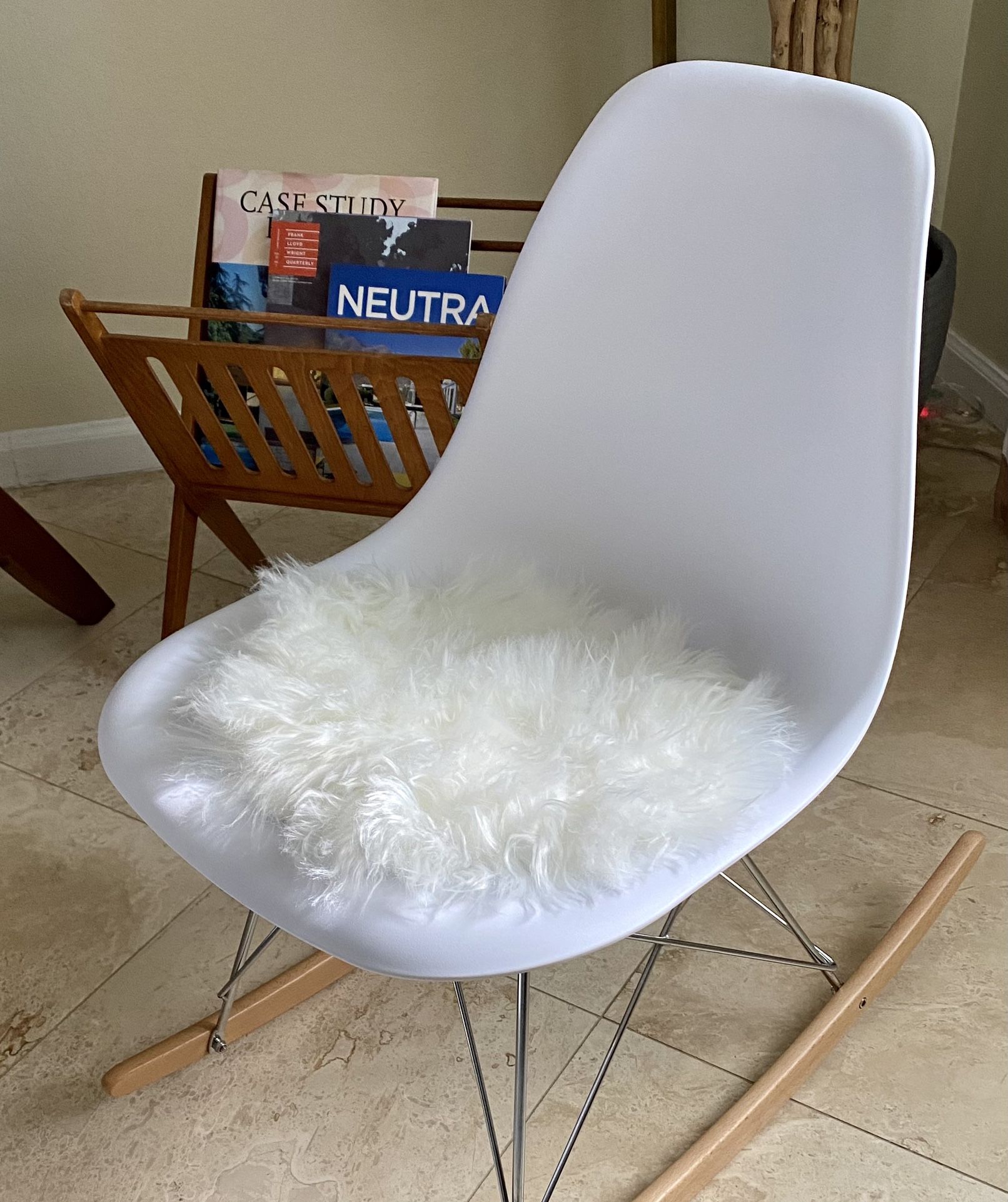 Mid century modern style rocking chair