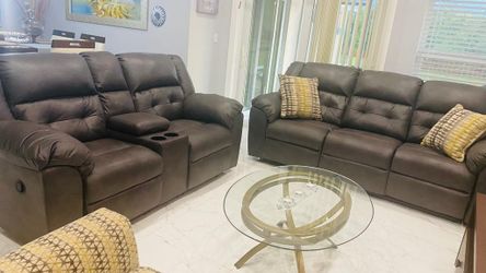 Sofa De Cuero Cafe