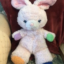 Big Vintage Pink Bunny Plushie/Plush/Stuffed Animal, Kitsch/Kitschy, Nursery Decor 