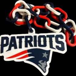 Oversized PATRIOTS HYPE CHAIN  8IN WIDE