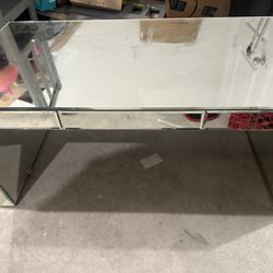 Glass Coffe Table, Mirrored Top