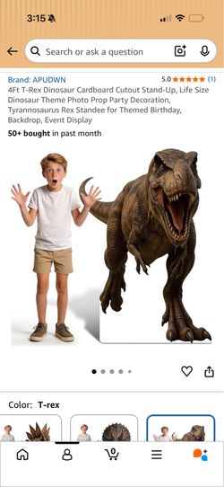 Dino cutout