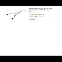 AMS Performance Alpha Full Downpipes for Infiniti Q50/Q60 VR30 & aFe Exhaust for Infiniti Q50 2016-2023 3.0T