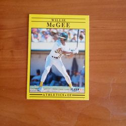 Fleer 91 Willie McGee #16 Error 