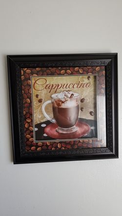 2 Cappuccino Framed Art Pictures