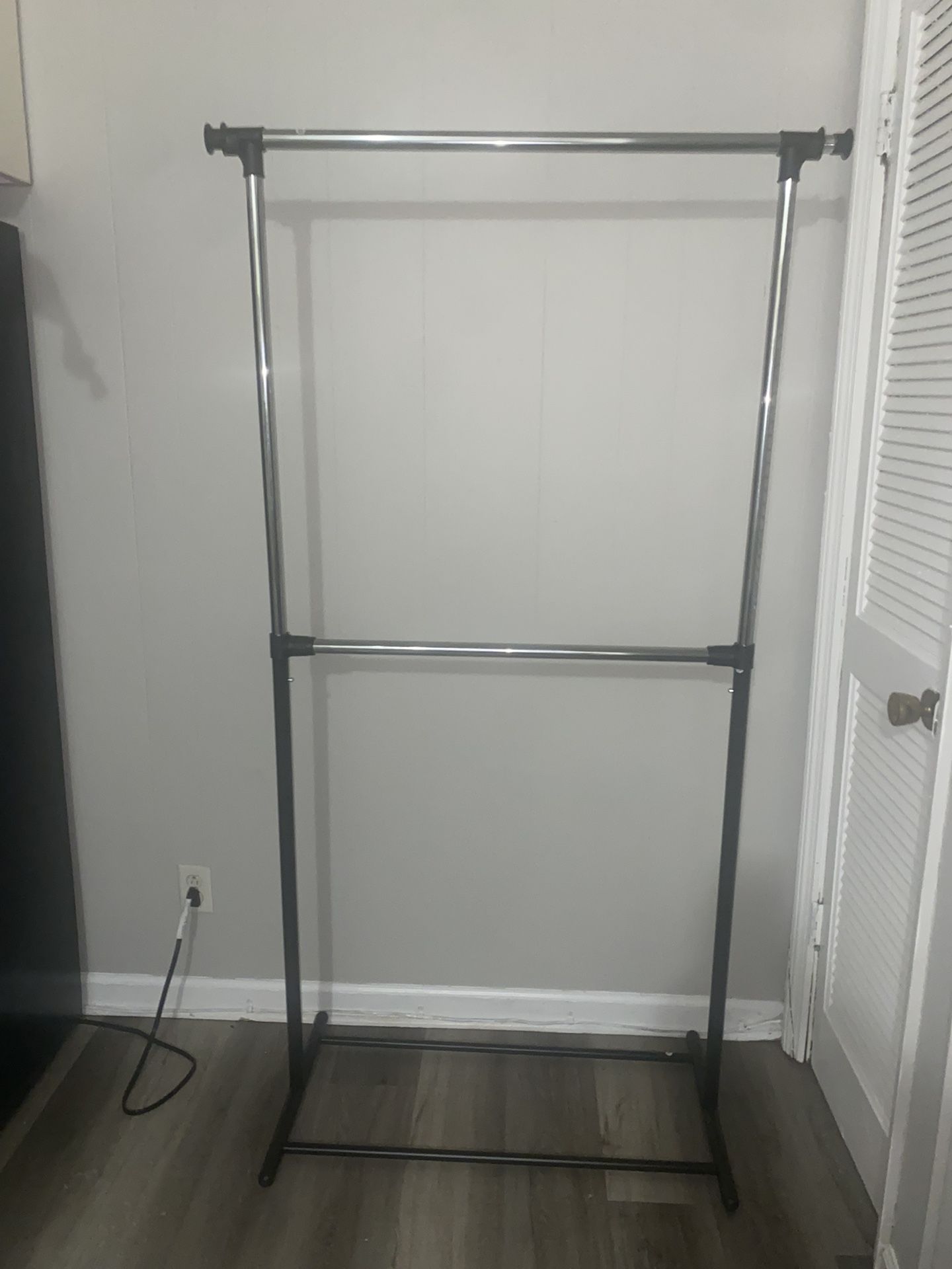 Double rack extended space portable closet