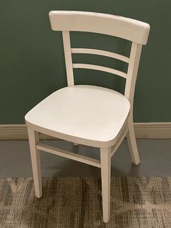 Strong, Small, White-Painted Solid Hardwood Desk Chair - firm posted price.