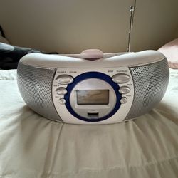 Blue And White Cd Player