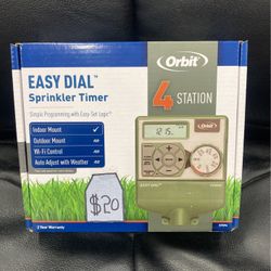 Orbit Easy Dial Sprinkler Timer. Indoor Mount.