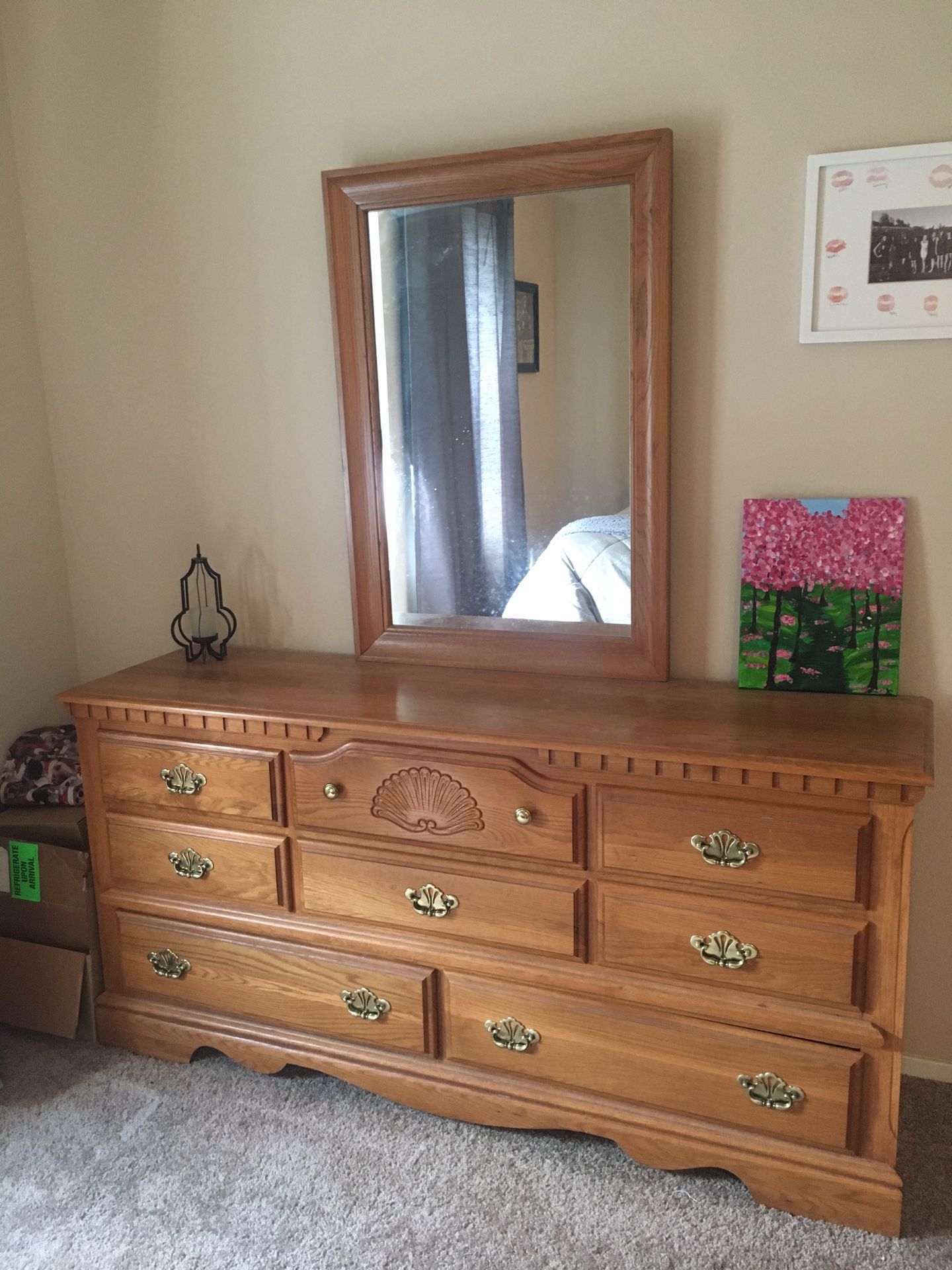 Solid Wood Oak Dresser